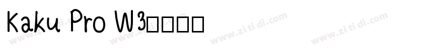 Kaku Pro W3字体转换 Kaku Pro W3字体转换